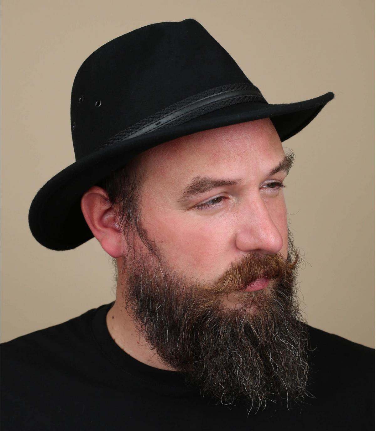 black fedora ear protection Mac Eye black black fedora ear protection Mac Eye black